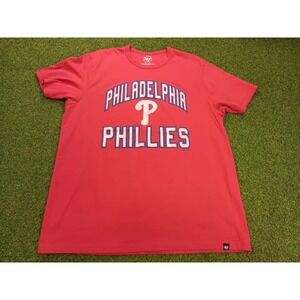 Philadelphia Phillies T-Shirt Mens XL Bright Red '47 Baseball Team MLB Cotton
